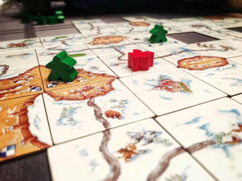 Red and Green Meeples are a must for a 2 player game of Winter Edition.