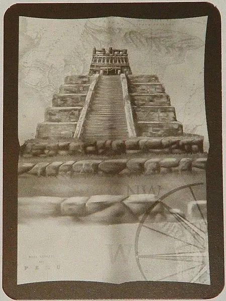Incan Gold edition: close-up of artwork on reverse of game card