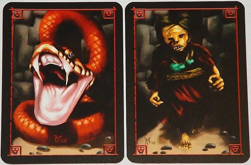 Incan Gold edition: sample HAZARD cards