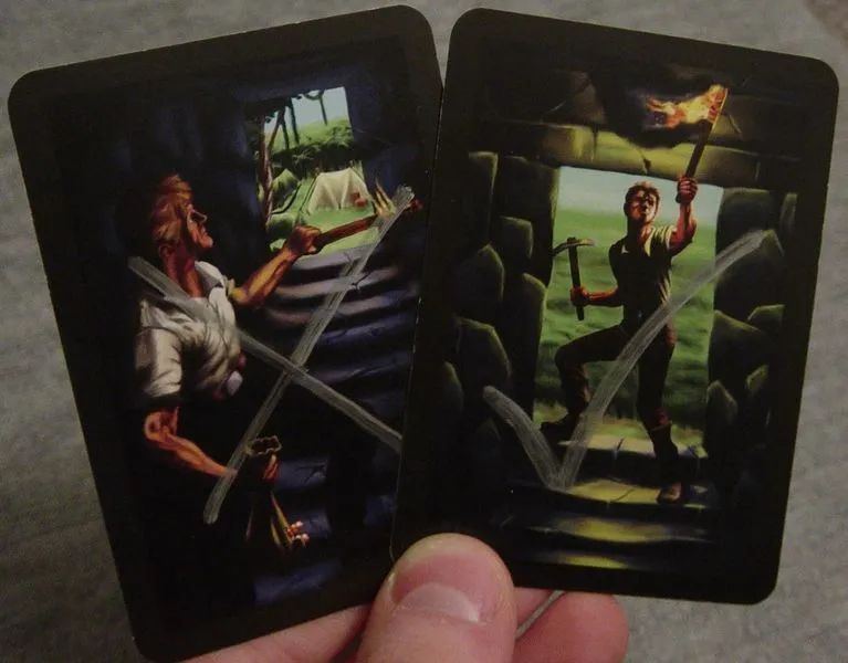 In order to avoid confusion about which card is which, a silver Sharpie does wonder.