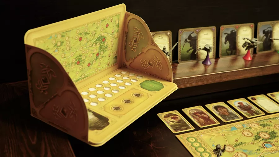 《搜寻魔戒》规则卡与地图组件展示