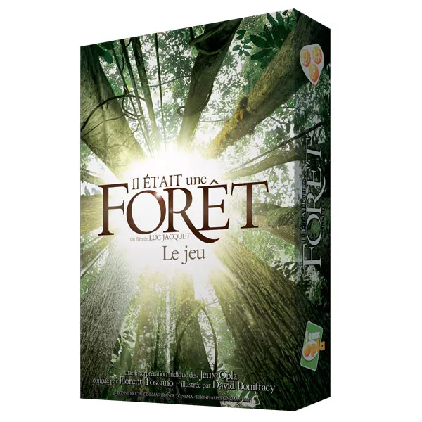 《木林森处》法文版游戏封面，阳光透过参天大树洒下